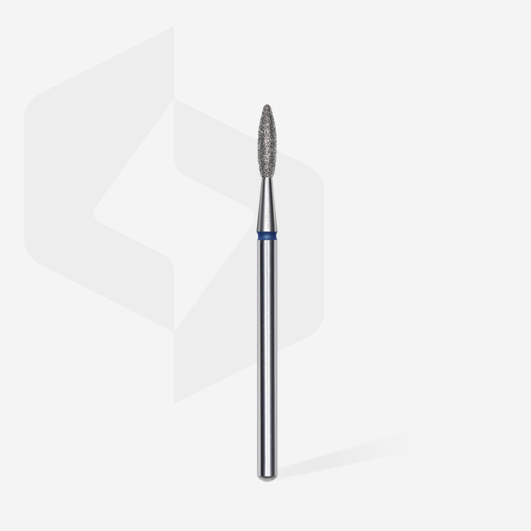 Staleks Διαμαντόφρεζα Flame Μπλε EXPERT 10 Diamond nail drill bit flame blue 2,1mm/8mm FA10B021/8