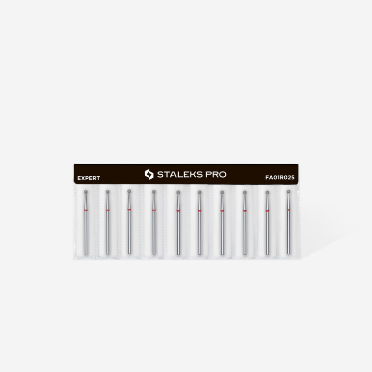 Staleks Διαμαντόφρεζα Μπάλα Κόκκινη EXPERT 01 Diamond nail drill bit ball red 2,5mm FA01R025 - Image 3
