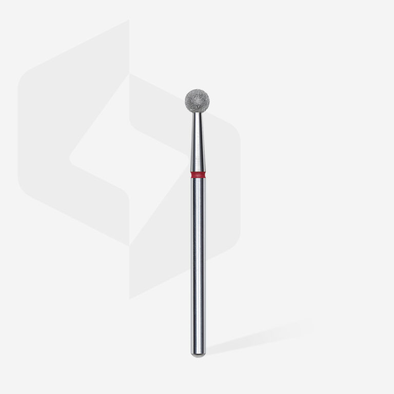 Staleks Διαμαντόφρεζα Μπάλα Κόκκινη EXPERT 01 Diamond nail drill bit ball red 4mm FA01R040