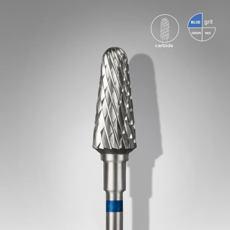 Staleks Φρέζα Καρβιδίου Frustum Μπλε EXPERT 70 Carbide nail drill bit frustum blue 6mm/14mm FT70B060/14 - Image 2