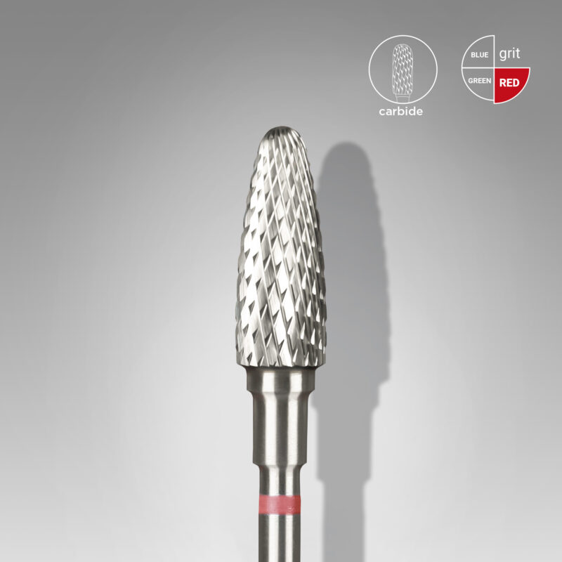 Staleks Φρέζα Καρβιδίου Corn Κόκκινη EXPERT 90 Carbide nail drill bit corn red 5mm/13mm FT90R050/13 - Image 2