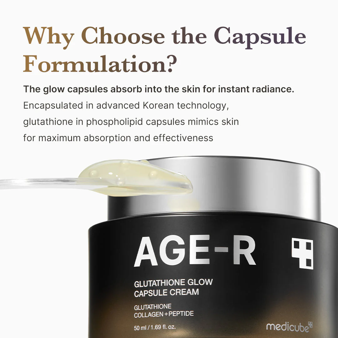 Medicube Age-R Glutathione Glow Capsule Cream 50ml - Κρέμα Λάμψης με Γλουταθειόνη - Image 4