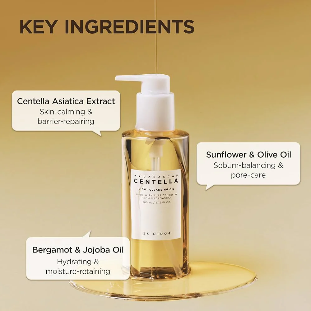 SKIN1004 Madagascar Centella Gentle Cleansing Oil 200ml - Καθαριστικό Λάδι Αφαίρεσης Μακιγιάζ & Ρύπων - Image 3