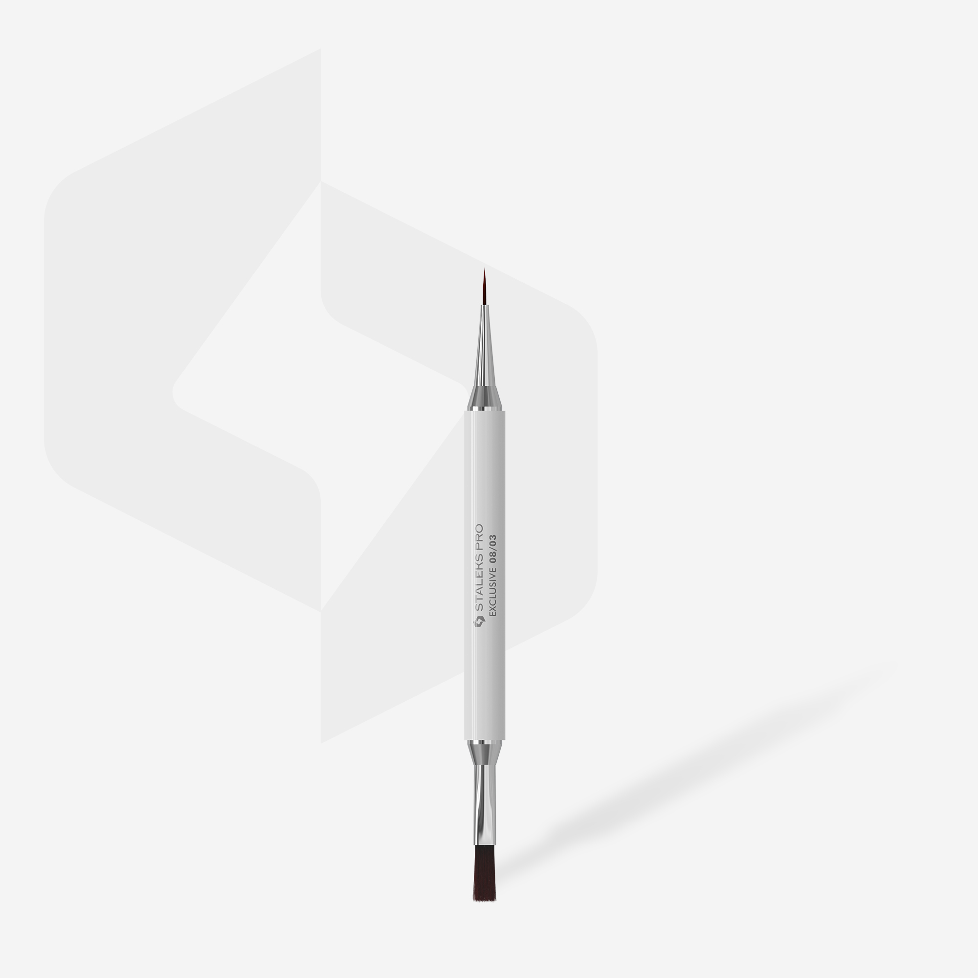 STALEKS EXCLUSIVE 08/03 Double-ended gel brush 10 mm / liner 10 mm
